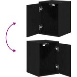  Garažni zidni ormarić od crnog konstruiranog drva | shoptok.hr