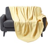 HOMESCAPES Bombažna odeja Halden Chevron Yellow, 225x255 cm, (20750072) | Shoptok.si