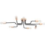  Sollux SL.1671 - Plafonski luster TIMBO 8xE27/15W/230V crna/bež/buk | Eponuda.com