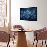  Slika - Ornament in Blue and Cool Colors Dark Blue Decoration 60x40 U crnom drvenom okviru | shoptok.hr