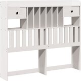 Maison Chic posteljno vzglavje - vzglavna omarica - nočna omarica s predelki bela 135 cm trdna borovina, (21707714) Cene