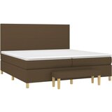  s oprugama i madracem tamnosmeđi 200x200 cm od tkanine | shoptok.hr