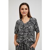 Moodo Women's patterned shirt - black Cene