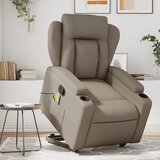 Maison Chic masažni naslanjač - Relax naslanjač s funkcijo vstajanja kapučino umetno usnje, (22062079) | Shoptok.si