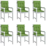  Jastuci za stolice 6 kom prošarano zeleni 100x50x4 cm tkanina