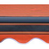  Ročno zložljiva tenda LED 350x250 cm oranžna in rjava | Shoptok.si