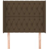  Uzglavlje s ušima tamnosmeđe 103x16x118/128 cm od tkanine | shoptok.hr