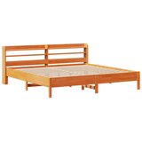 vidaXL Okvir kreveta bez madraca voštano smeđi 200x200 cm od borovine | shoptok.hr