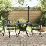  3-dijelni bistro set crni od lijevanog aluminija | shoptok.hr