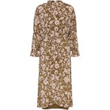 Vero Moda Dolga srajca 'Vilma' rjava / svetlo rjava / črna | Shoptok.si