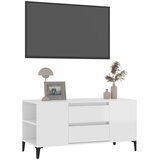 TV ormarić sjajni bijeli 102 x 44,5 x 50 cm konstruirano drvo | Eponuda.com