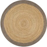  Ručno rađeni tepih od jute sa sivim rubom 120 cm | shoptok.hr