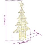 vidaXL Božićno drvce s 240 LED svjetlima Topla bijela 180 cm PET | shoptok.hr
