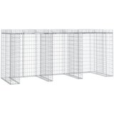  Gabionski zid za kantu za smeće 270x91x120 cm pocinčano željezo | shoptok.hr