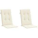  Jastuci za vrtne stolice 2 kom krem 120 x 50 x 3 cm od tkanine | shoptok.hr