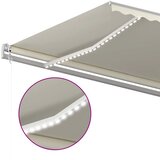  Automatska tenda sa senzorom za vjetar LED 500 x 300 cm krem | shoptok.hr