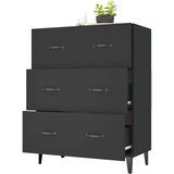  Komoda crna 69 5 x 34 x 90 cm od konstruiranog drva | shoptok.hr