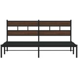  Okvir kreveta bez madraca s uzglavljem boja hrasta 190x200 cm | shoptok.hr
