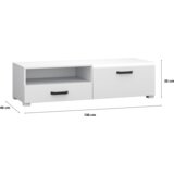 AKORD TV omarica bela sijaj Mdf 1 vrata 1 predal 130 cm levo, (21979090) | Shoptok.si