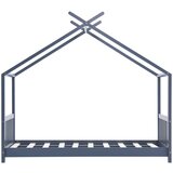  Otroški posteljni okvir siv iz trdne borovine 80x160 cm, (20650836) | Shoptok.si