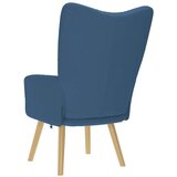 vidaXL Stol za sproščanje modro blago | Shoptok.si