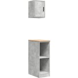 vidaXL Garažne omare 2 kosa betonsko siv inženirski les, (22047580) | Shoptok.si