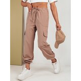 DStreet Spodnie damskie spadochronowe MITON beżowe | Shoptok.si