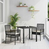  Vrtna stolica s jastukom 2 pcs Crna 55 x 53 x 85 cm poliratan | Eponuda.ba