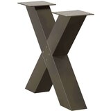 Noge za stolić X-oblika 2 kom prirodni čelik 60x(42-43)cm čelik | shoptok.hr