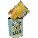 Dekorativne škatle za shranjevanje v kompletu 2 ks iz kositra ø 11x13 cm Olive Oil –