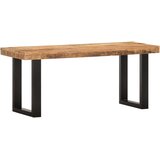  Klupa od grubog masivnog drva manga i čelika 110 cm | shoptok.hr