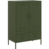 Furnova Visoka omara olivno zelena 68x39x101,5 cm jeklo, (21954835) | Shoptok.si