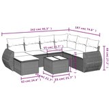  8-dijelni set vrtnih sofa s jastucima smeđi od poliratana | shoptok.hr