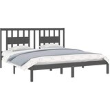  Okvir za krevet od masivne borovine sivi 200 x 200 cm | shoptok.hr