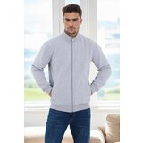 Dewberry 56777 Zippered Mens Cardigan-GREY | shoptok.hr