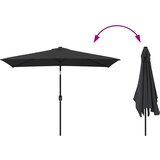 Vanjski suncobran s metalnim stupom 300 x 200 cm crni | shoptok.hr