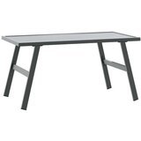  Vrtni stolić za kavu crni 90 x 45 x 35 cm čelik obložen prahom | shoptok.hr