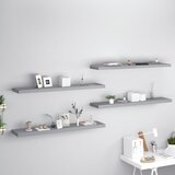 vidaXL Plutajuće zidne police 4 kom sive 120 x 23,5 x 3,8 cm MDF Cijene