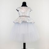 Modna kućica Dizzy Brokat haljina sa suknjom od bijelog tila 180225BI | shoptok.hr