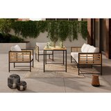 Ambia Garden VRTNA MIZA les, kovina naravne barve, črna | Shoptok.si