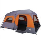 The Living Store Šotor za kampiranje za 9 oseb siv in oranžen vodoodporen - Šotor Za Kampiranje, (21442162) | Shoptok.si