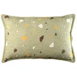 Zelena otroška sedežna blazina bouclé/šenilja Terrazzo Bolster –