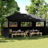 Šator za svadbe - šator za zabave Crna 292 x 580 x 315 cm Oxford tkanina - Crna s dvije bočne zidove Da | shoptok.hr