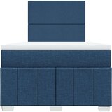 vidaXL Box spring postelja z vzmetnico modra 120x190 cm blago, (21309011) | Shoptok.si