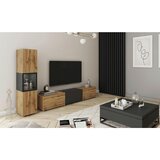 MID.YOU Dnevni Regal Berlin I, Barva Hrasta, Osvetlitev, 2-Delni | Shoptok.si