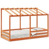 The Living Store Otroška postelja s streho voščeno rjava 90x200 cm borovina - Otroška Postelja, (21496279) | Shoptok.si