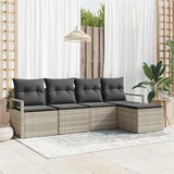  Set sofe s jastukom 5 pcs Svjetlosiva poliratan | Eponuda.com