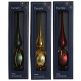 Novogodišnja dekoracija - treetopper glass 31cm 170235 - green/gold/red - kmg ( 044525 )  Novogodišnja dekoracija - treetopper glass 31cm 170235 - green/gold/red - kmg ( 044525 ) Slike