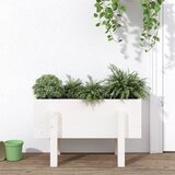  Vrtna sadilica bijela 62 x 30 x 38 cm od masivne borovine | shoptok.hr