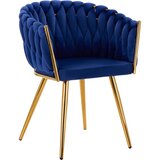 Shumee 4Rico stol QS-GW06G mornarsko moder žamet, (21387799) | Shoptok.si